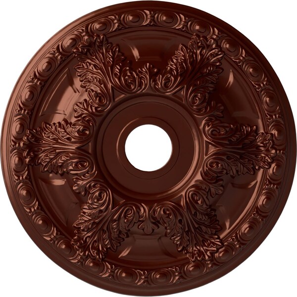 Ekena Millwork Granada Ceiling Medallion (Canopies up to 7 1/8"), 23 3/8"OD x 3 5/8"ID x 2 1/2"P, Antique Copper CM23GAACS - main